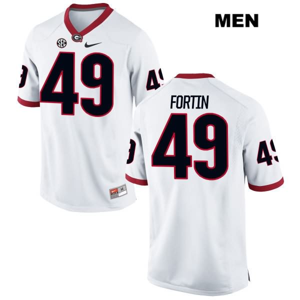 Georgia Bulldogs Men's Turner Fortin #49 NCAA Authentic White Nike Stitched College Football Jersey GNY5256EV